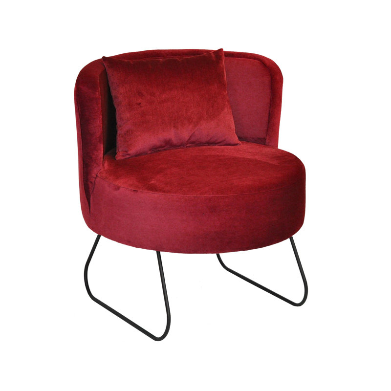 Loft Upholstered Accent Chair, Red