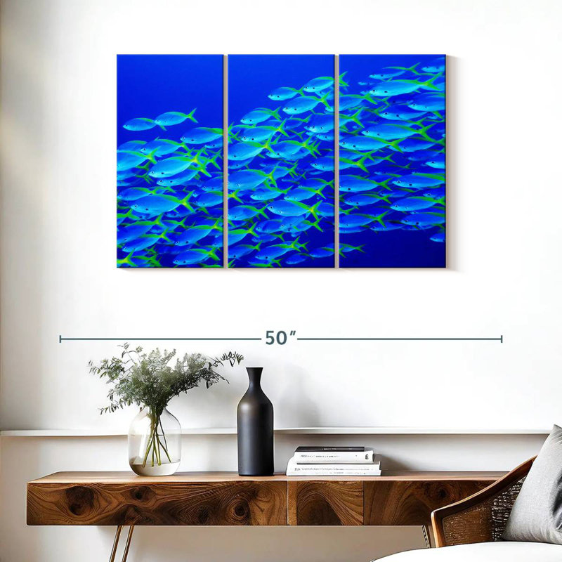 School Of Snapper Fish, 24" H x 38" W