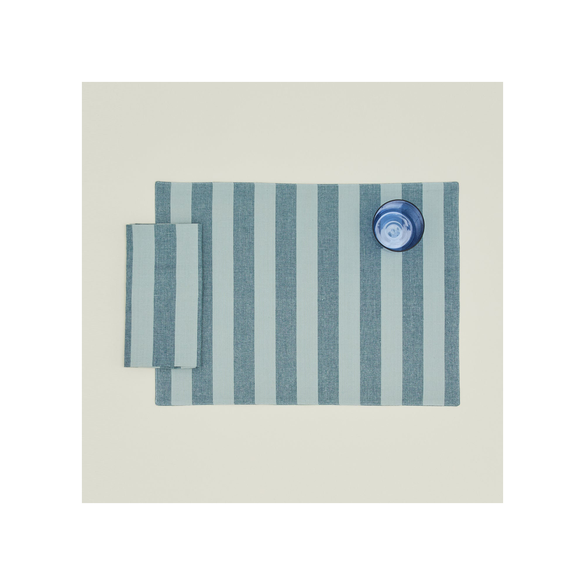 Essential Striped Dinner Napkin , Sky/Peacock