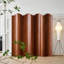 Paravent Mid-Century en bois massif brun Mid-Century
