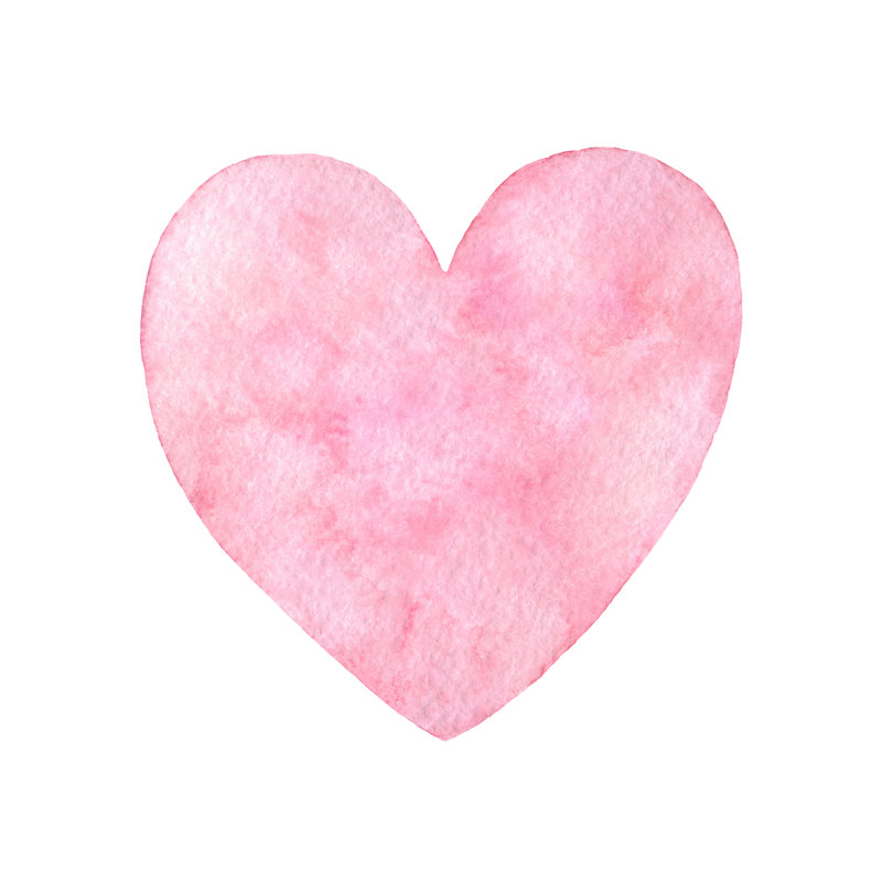 Pink Watercolor Heart by Anastasia Shemetova - Wrapped Canvas Print, 30cm H x 30cm W