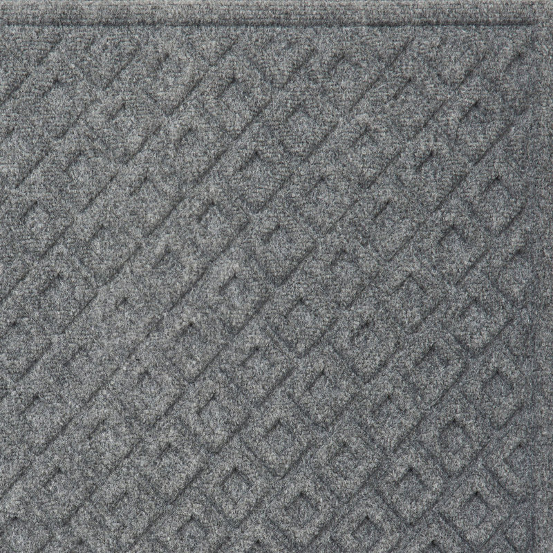 Faine Non-Slip Geometric Doormat, Slate