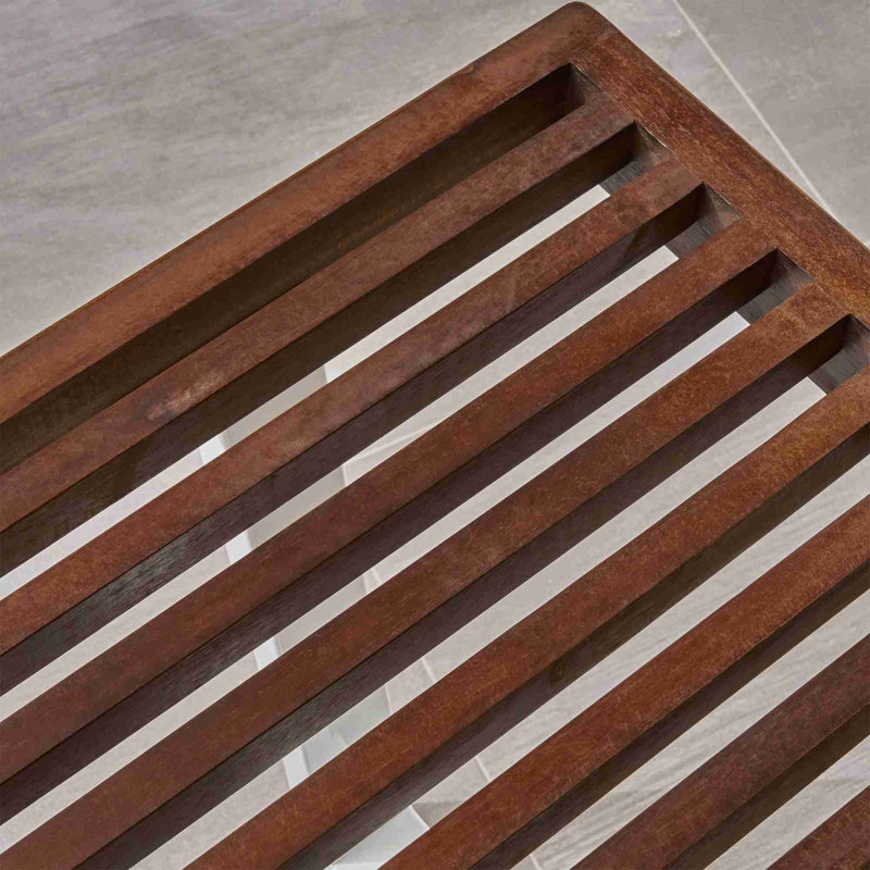 Banc de jardin robuste et durable, Brun / Blanc