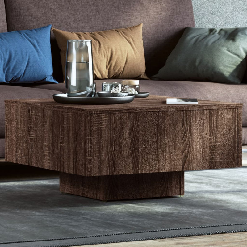 Etana Pedestal Coffee Table, Brown Oak