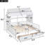 Lit plateforme simple avec deux tiroirs pour lits partagés, combinaison de 2 lits simples côte à côte-263052804