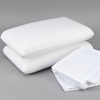 Cooling Bedding King - Memory Foam Pillows, 100% Microfiber Sheet , Mattress Protector For A Peaceful And Restorative Night Cool Package 2 Molded Smooth Deep Relaxing Rest