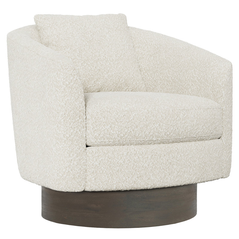 Camino Upholstered Swivel Barrel Chair, Cream Boucle 1146-002