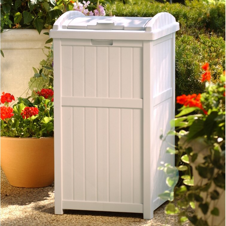 33 Gallons Plastic Manual Lift Trash Can