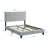 Upholstered Platform Bed Frame with Button Tufted Linen Fabric Headboard, No Box Spring Needed, Wood-1799898623