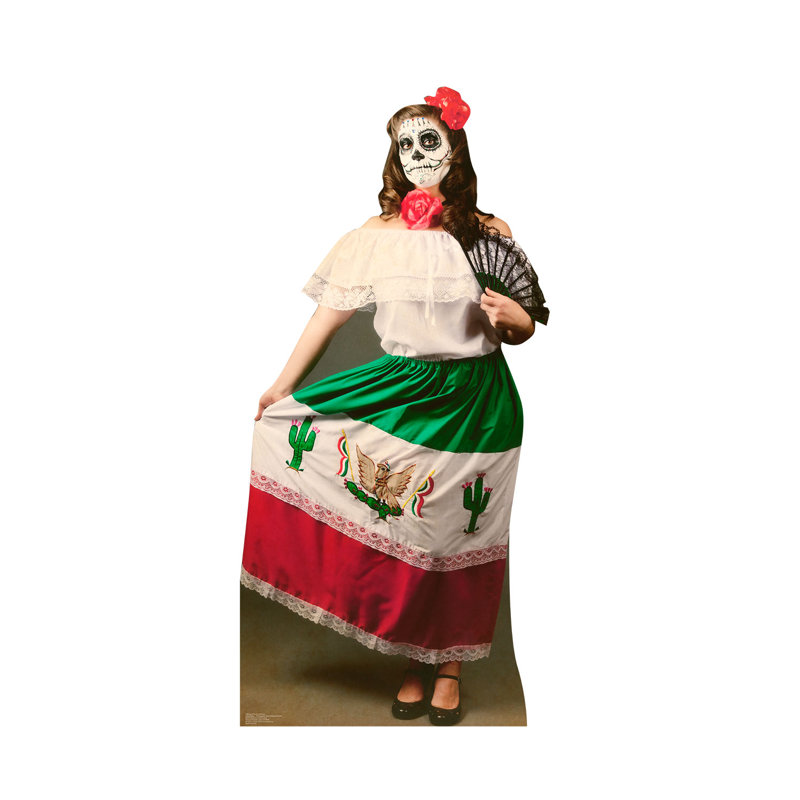 68'' Day of the Dead Woman Cardboard Stand-Up Decoration