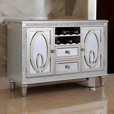 54.4"W Transitional Server, Silver