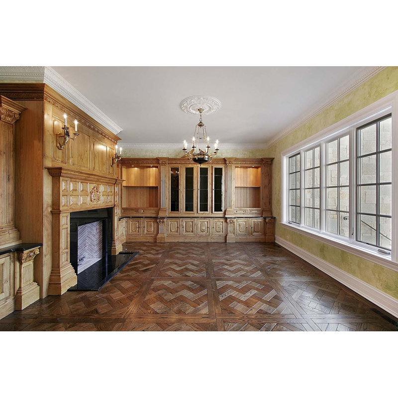 19 in x 1-5/8 in Leaf and Running Bead Polyurethane Ceiling Medallion