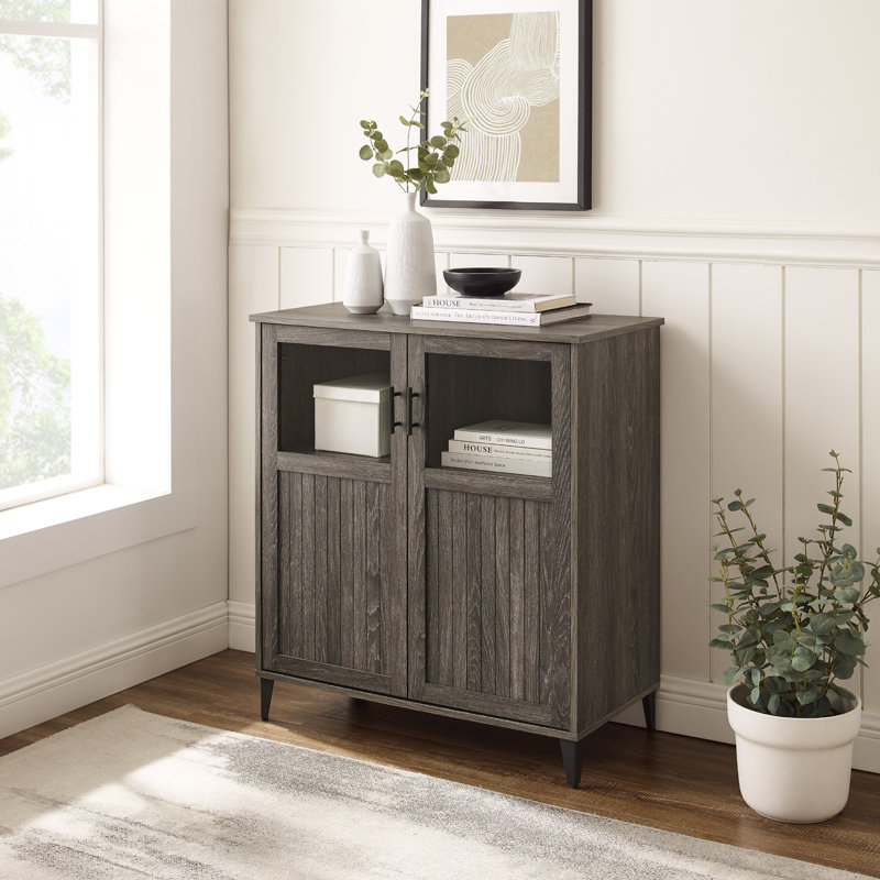 Babbett 2 - Door Accent Cabinet, Cerused Ash