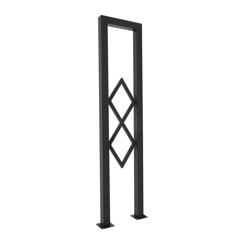 U-Shaped Stair Handrail(7.87*33.46In), Black