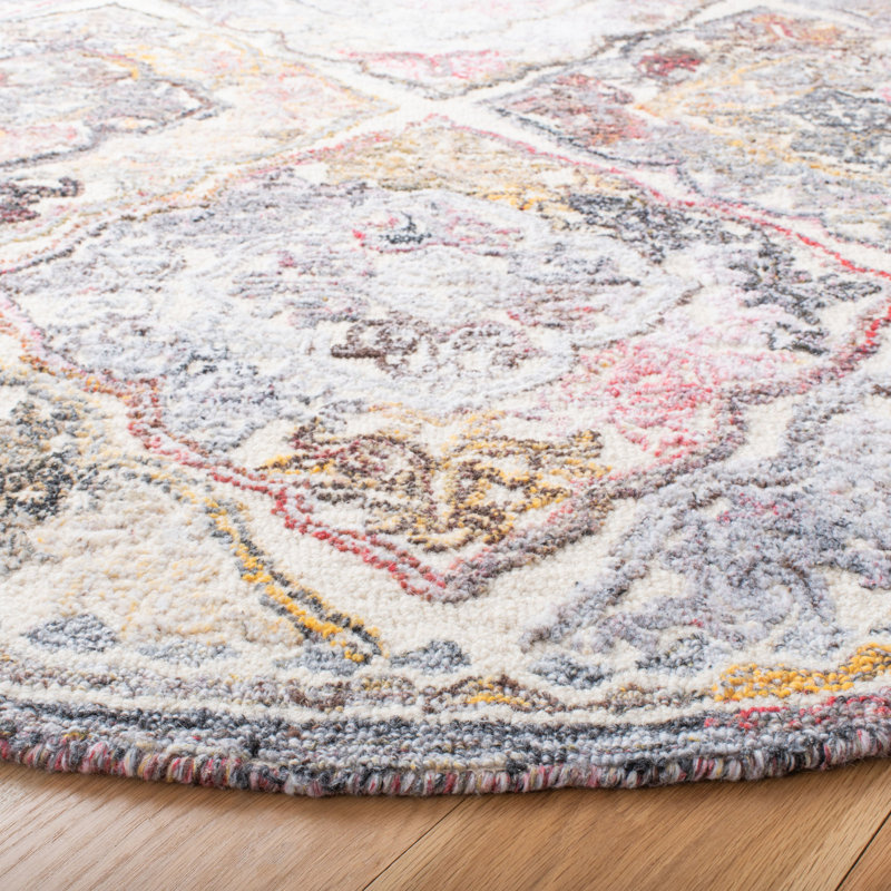 Micro-Loop Hand Tufted Performance Oriental Rug, Round 5'