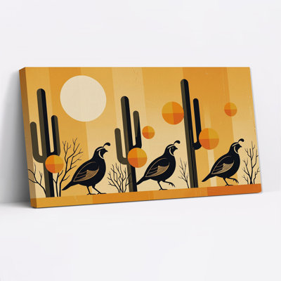 Art mural sur toile cactus noir