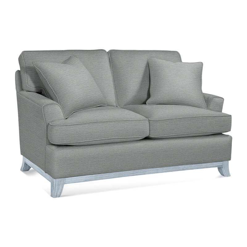 Oaks Way Loveseat, Frond Melon; 0448-24, Sea Glass Finish