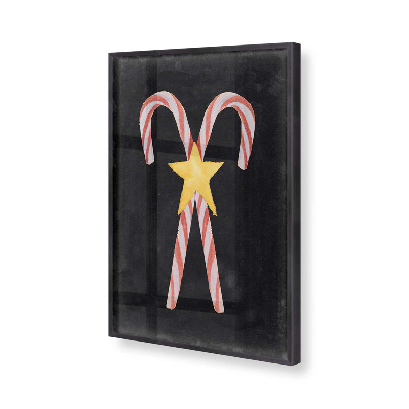 Imprimé magique «Candy Cane», Cadre en zinc patiné, H 15,25 po x l 12,25 po