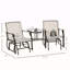 Fauteuil oscillant d'extérieur avec table basse Outsunny