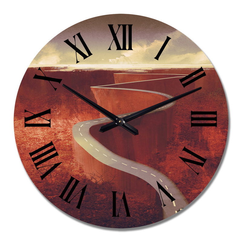 Horloge murale industrielle Scenic Drive, Grand