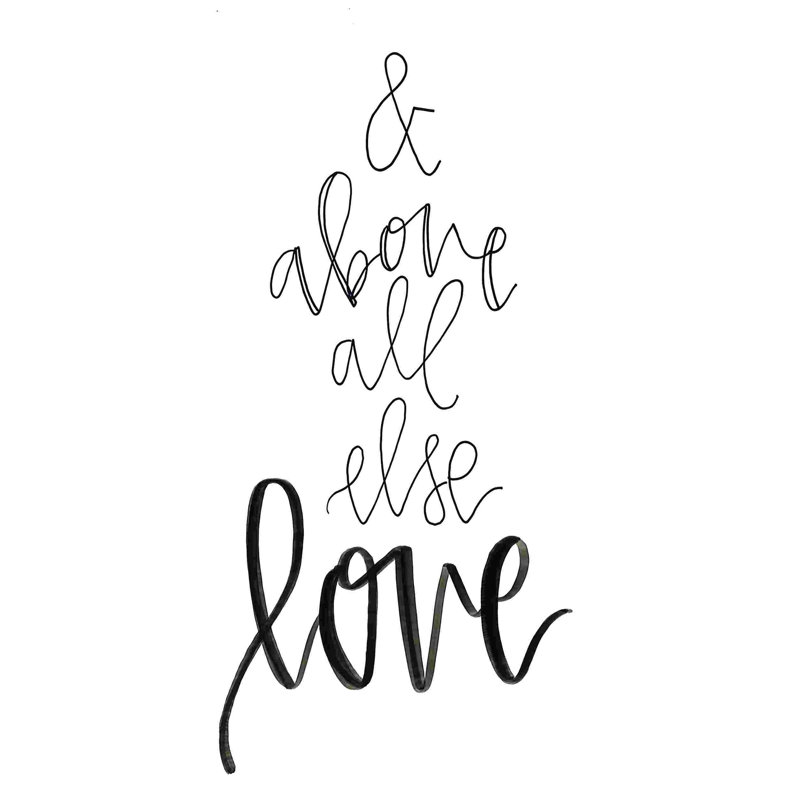 Et surtout l'amour, H 18 po x l 12 po