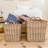2 Piece Wicker Basket Set