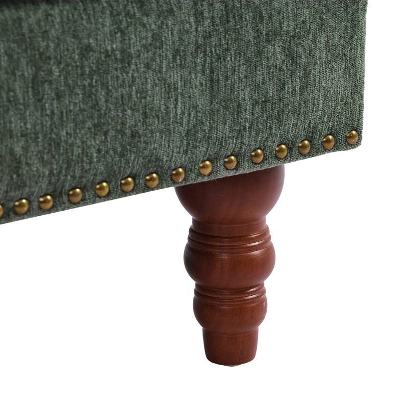 Fauteuil rembourré, Chenille verte