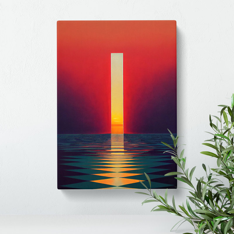 The Unbeatable Spaceship Rocket - Single Picture Frame Print, Oak, 46cm H x 34cm W x 2cm D