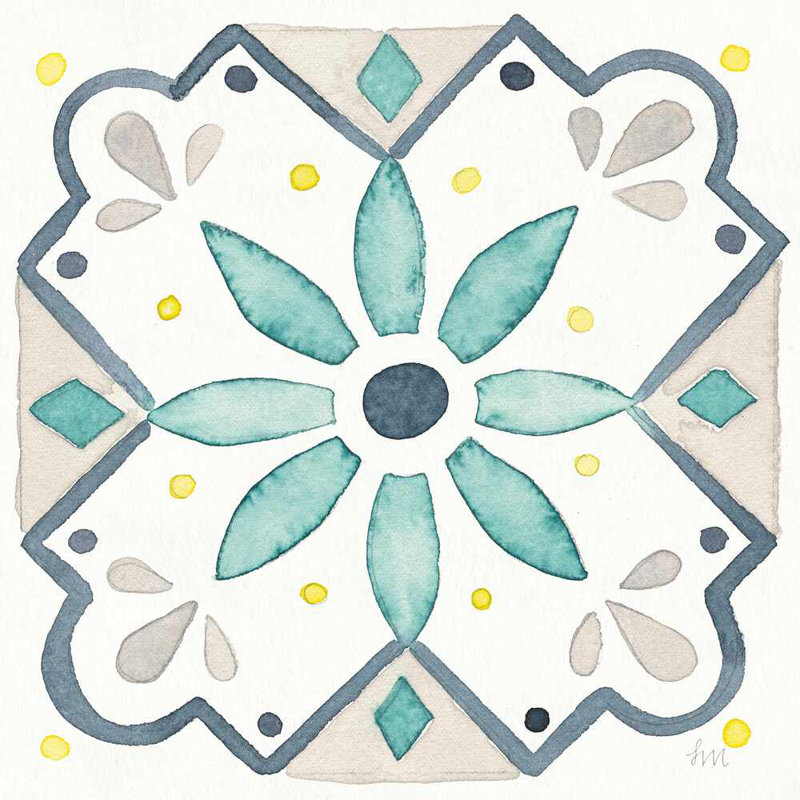 Garden Getaway Tile V - blanc, H 36 po x l 36 po