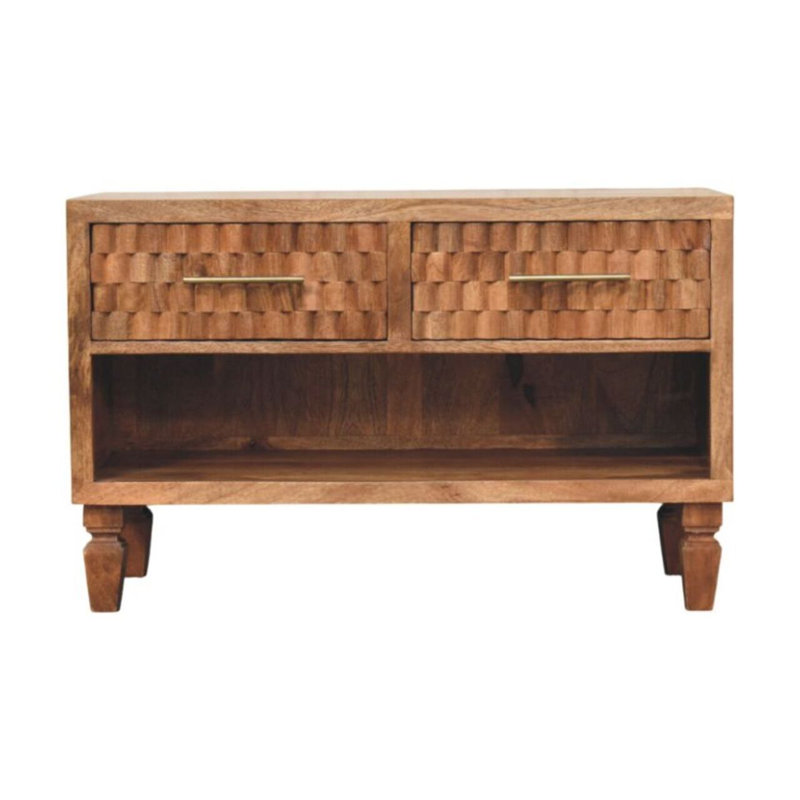 Solid Wood Rectangle Accent Cabinet