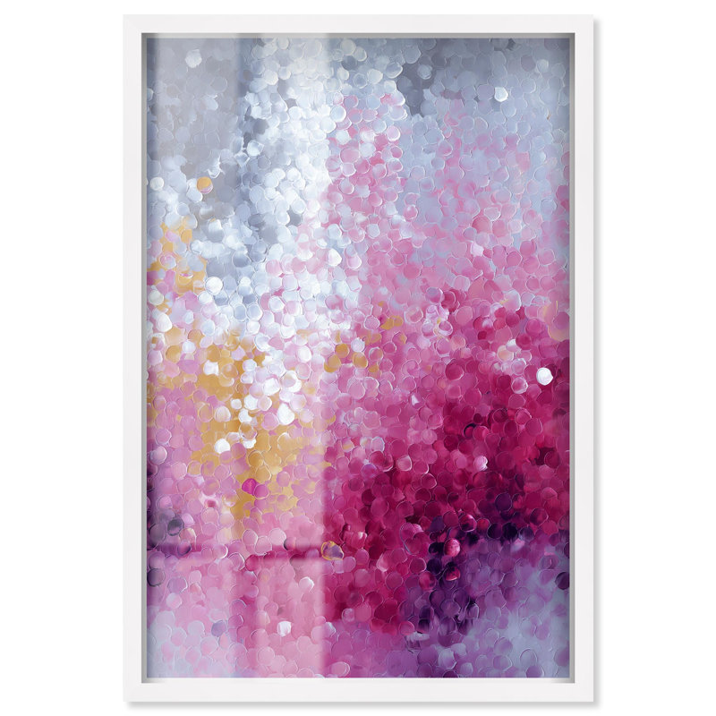 «Rosy Dot I Shadowbox Print» par Art Remedy, cadre blanc, 16 x 24, Cadre blanc, H 25 po x l 17 po