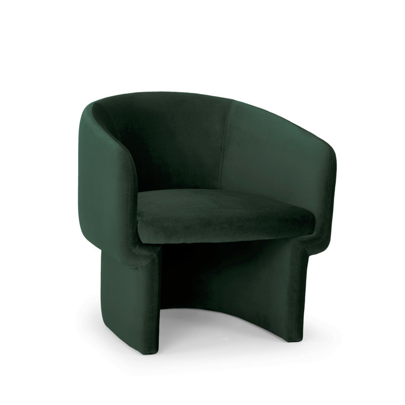 Jessie Accent Chair, Dark Green  Velvet
