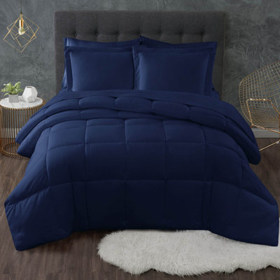 Truly Calm Antimicrobial Box Stitch Solid Colour Comforter Set