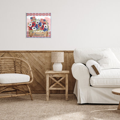 «Patriotic Poppies Bouquet», plaque murale par Nicole DeCamp