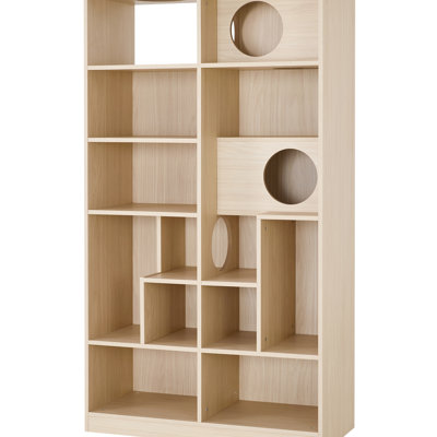 Stylish Cat Furniture Bookcase Storage: And Particle Board, 61.86 In. High, 34.6 Deep, For Organized Homes Natural Home Decor: & Tall, Wide, Loving