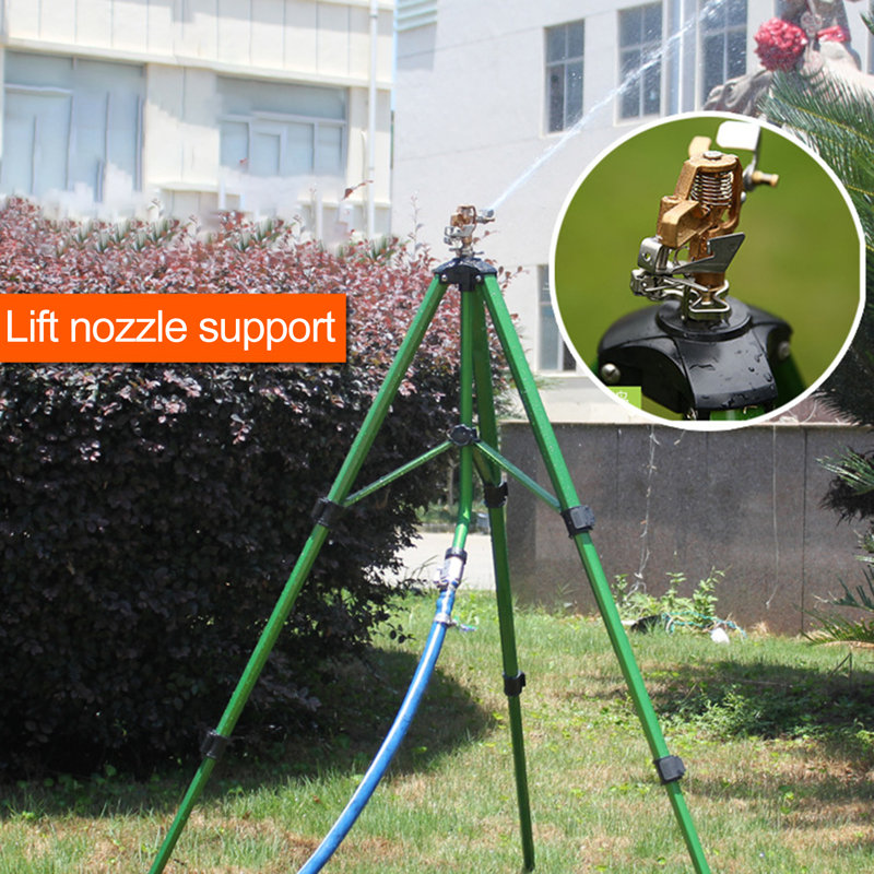 Garden Sprinkler with Tripod Base Adjustable 360 Degree Rotating Large Area Irrigation