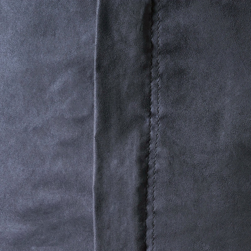 Fauteuil à billes cylindrique en suède de 6,5 pieds Lara, noir