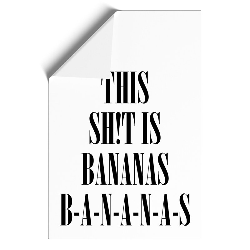 Bananas - Frameless Print, 30cm H x 21cm W x 0.1cm D