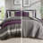 Boulder Striped Microsuede Plush Comforter Set in Farmhouse Style-102217715-102217720