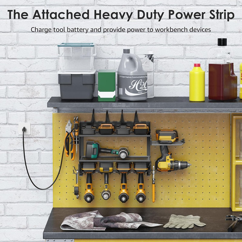 Power Tool Organizer Wall Mount Charging Station, ...