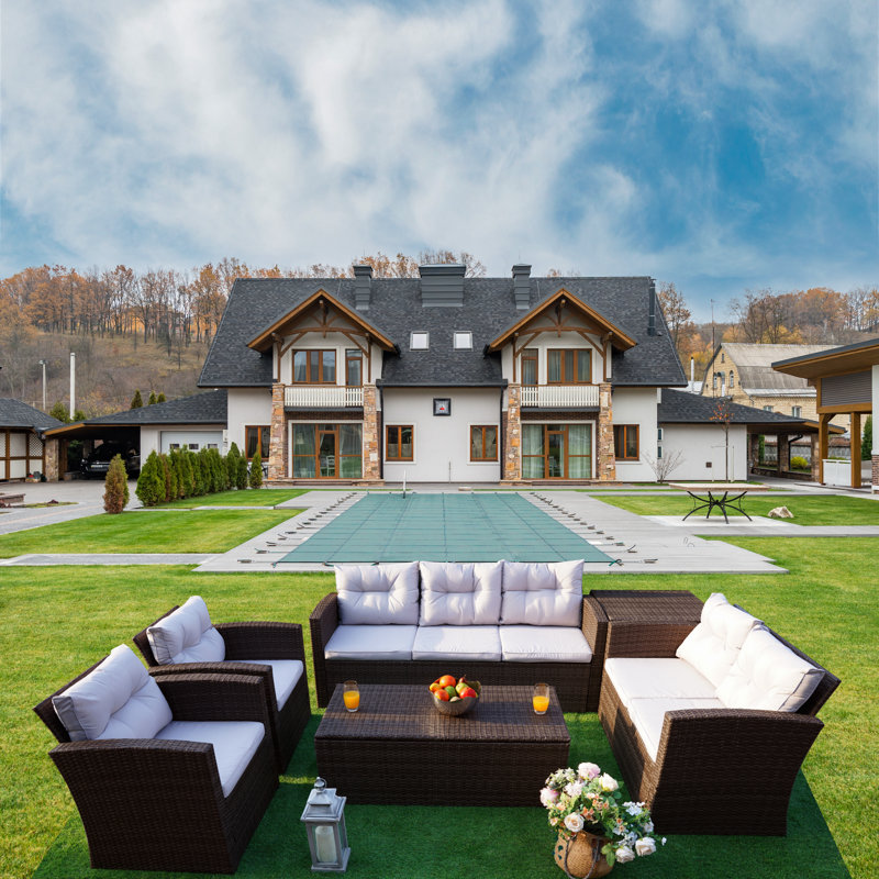 7 - Person Patio Conversation Set with Cushions