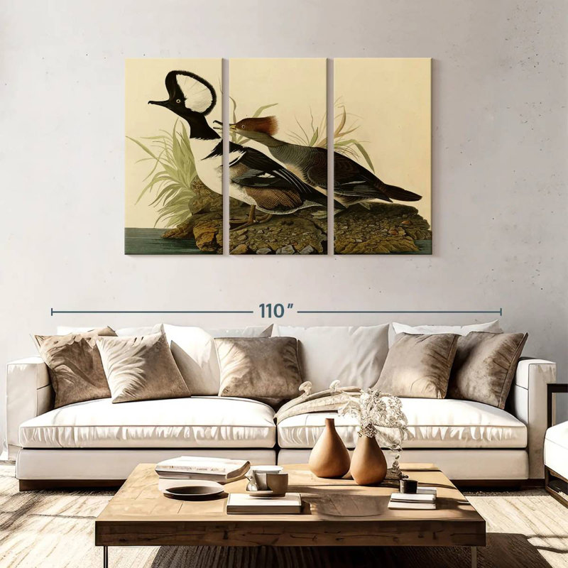 Brampt Hooded Merganser, 48" H x 74" W