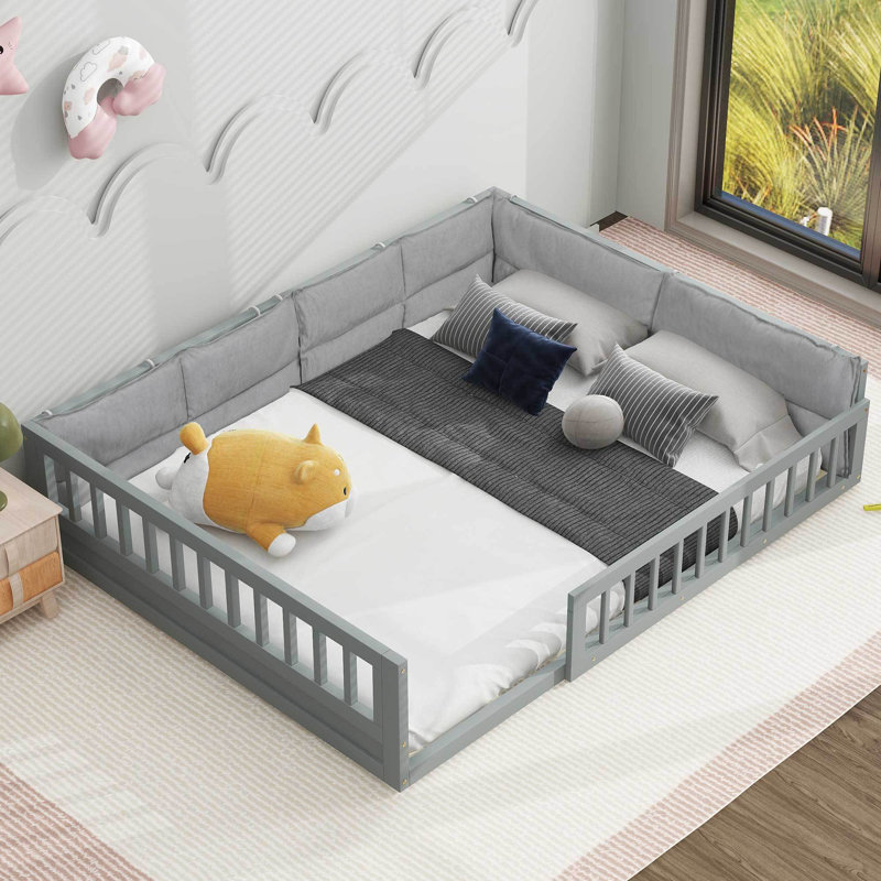 Lit plateforme en bois massif Comfy Guardrails