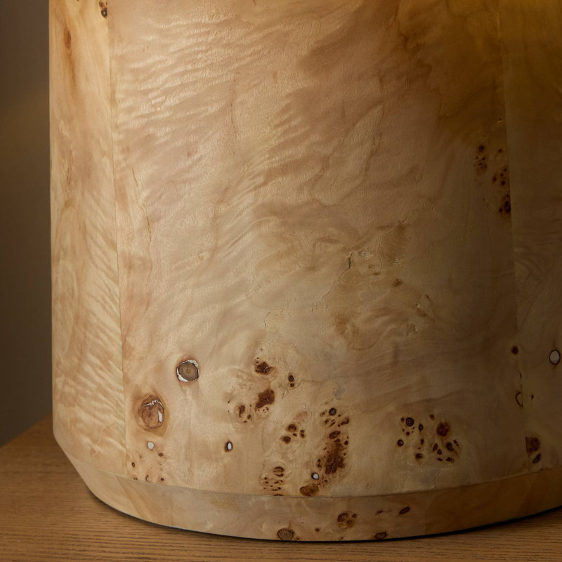 Daxton Table Lamp, Dark Brown Mappa Burl