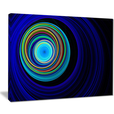 « infinied tunnel ondulations blue », impression sur toile