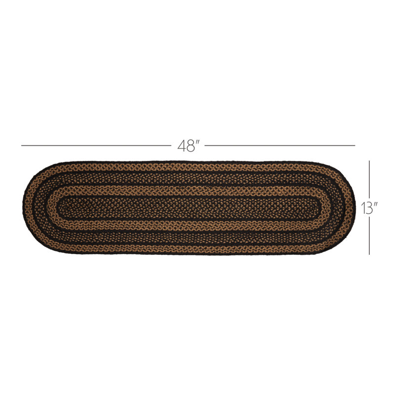 Anzla Geometric Oval Table Runner, 48" L x 13" D