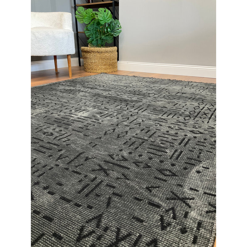 Amiliya Solid Colour Chenille Area Rug, Rectangle 80 x 100cm