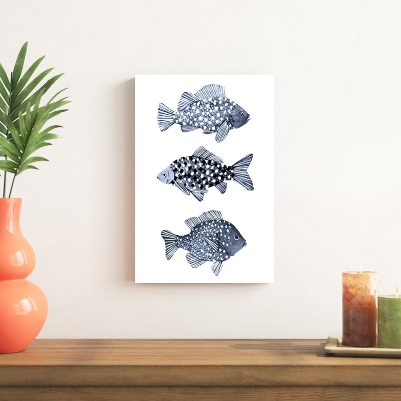 Poisson bleu I, H 18 po x l 12 po x P 1,25 po