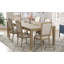 Ensemble de table de salle à manger extensible 78,1 pouces Rustic 7 pièces avec rallonge amovible de 18 pouces, 6 chaises de salle à manger rembourrées, 2 tiroirs intégrés, naturel-843529449
