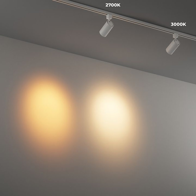 Luminaire sur rail GX 15 LED Juno, Blanc, 2700 K